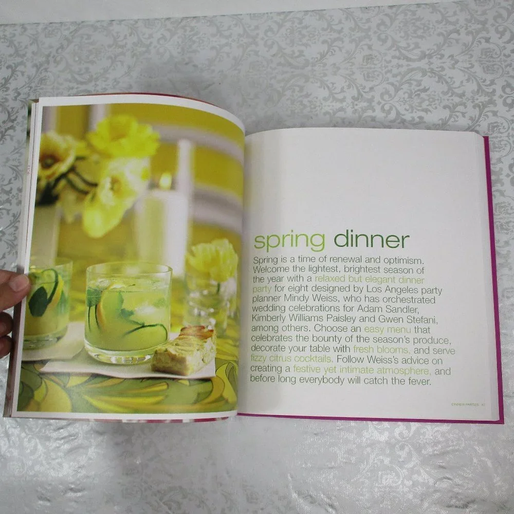 INSTYLE Parties Recipe Book NWT